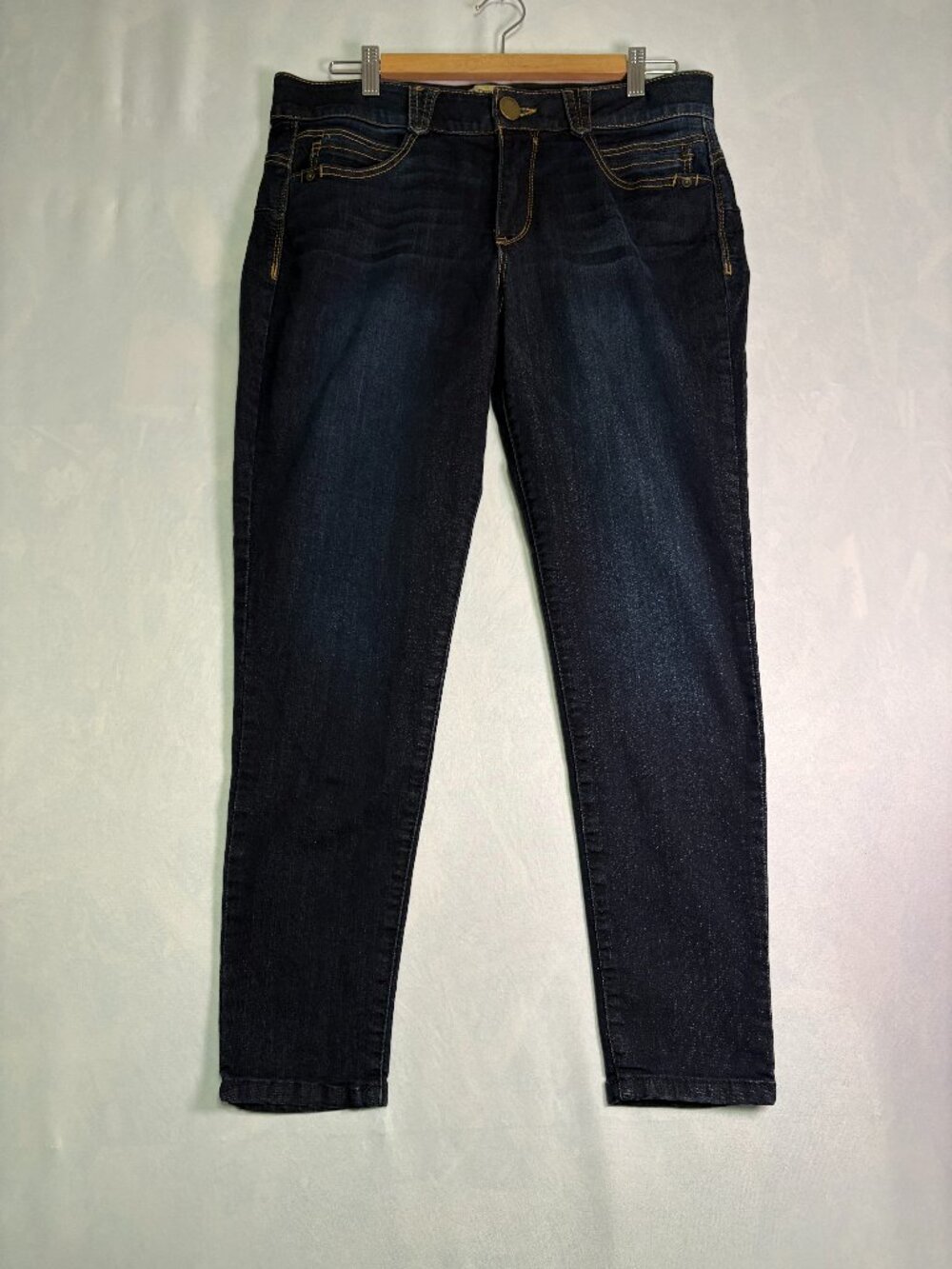 Democracy Ab Solution Women's Jeans Size 12 Dark Wash Straight Stretch Denim